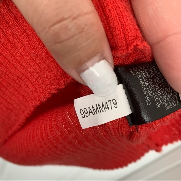 ANTONIO MELANI RED LONG SLEEVE KNIT SWEATER - Picture 5 of 5